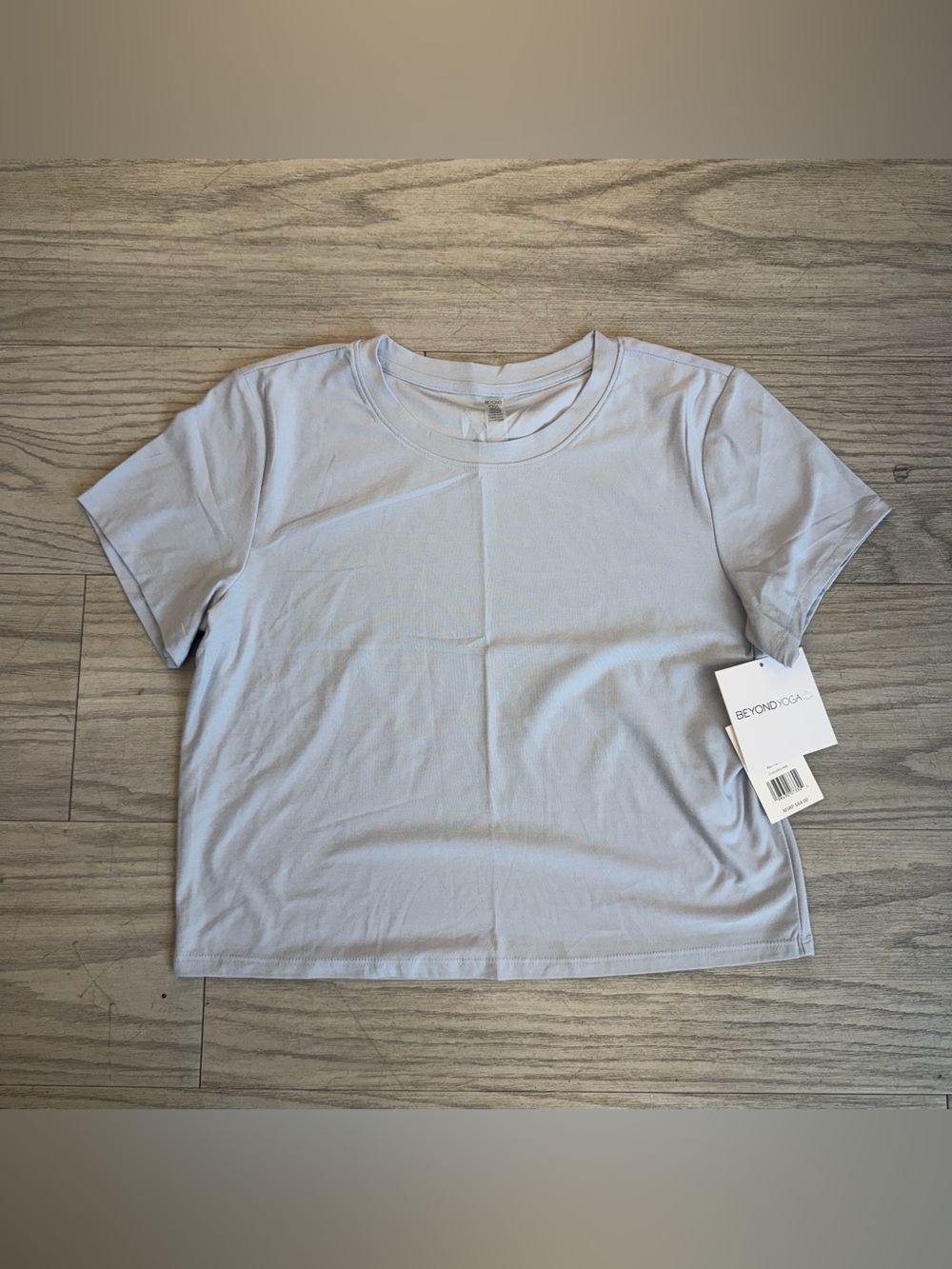 Beyond Yoga Light Blue/Purple Crop Tee - Short Sleeve NWT